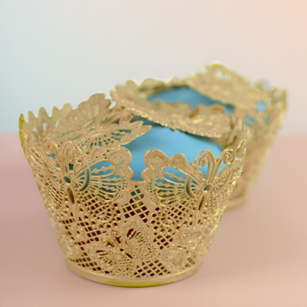 Claire Bowman Cake Lace Butterflies Cupcake Wrapper 3D Cake Lace Mat