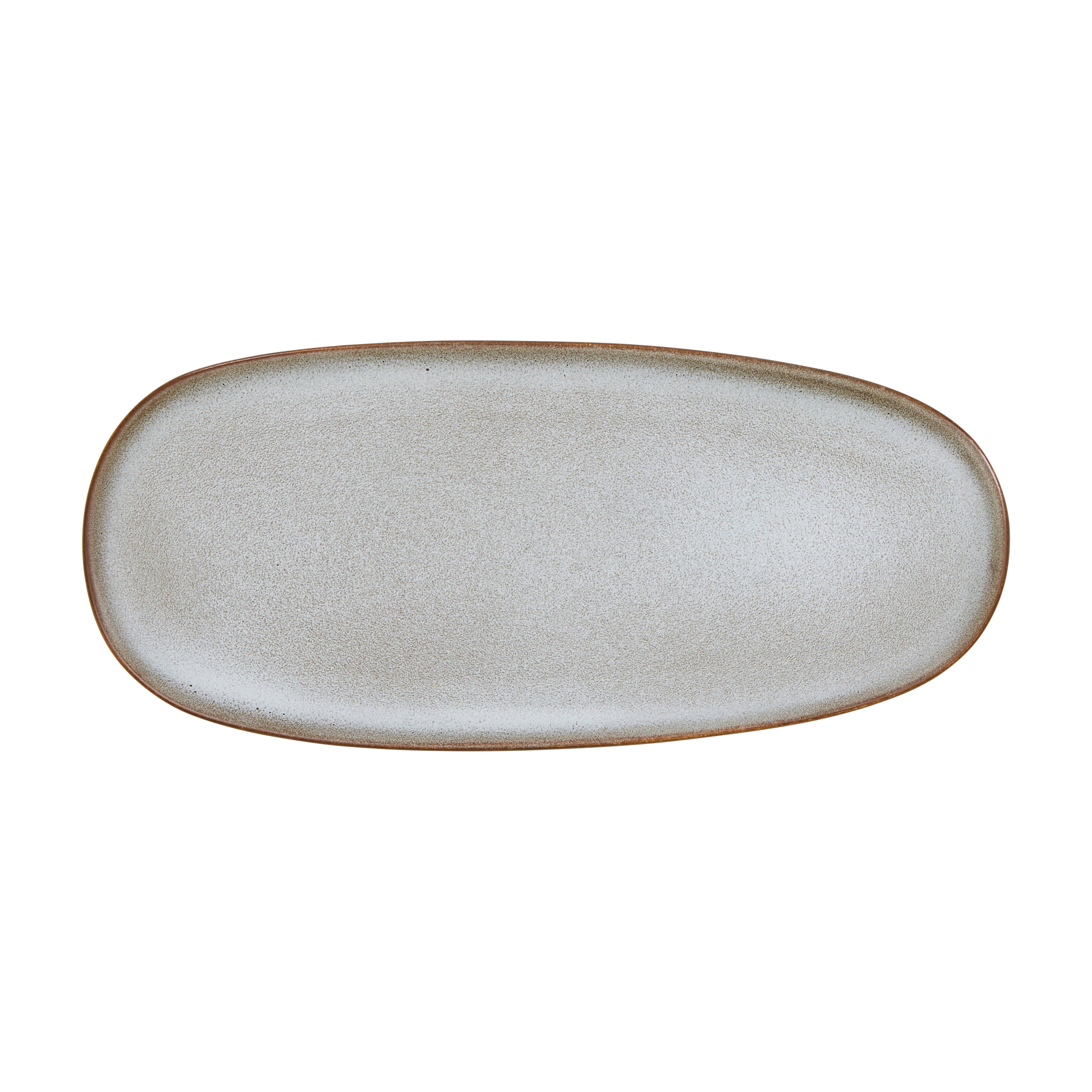 Davis & Waddell Rafe Oval Platter Grey & Brown