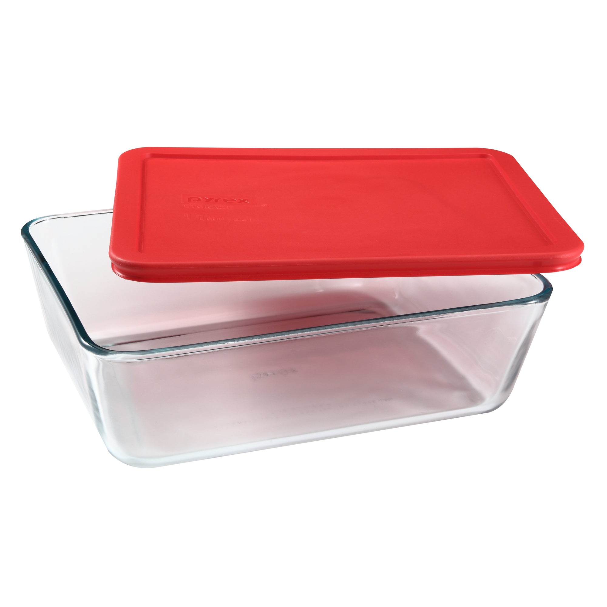 Pyrex Glass Rectangle Container - Red (2.6L)