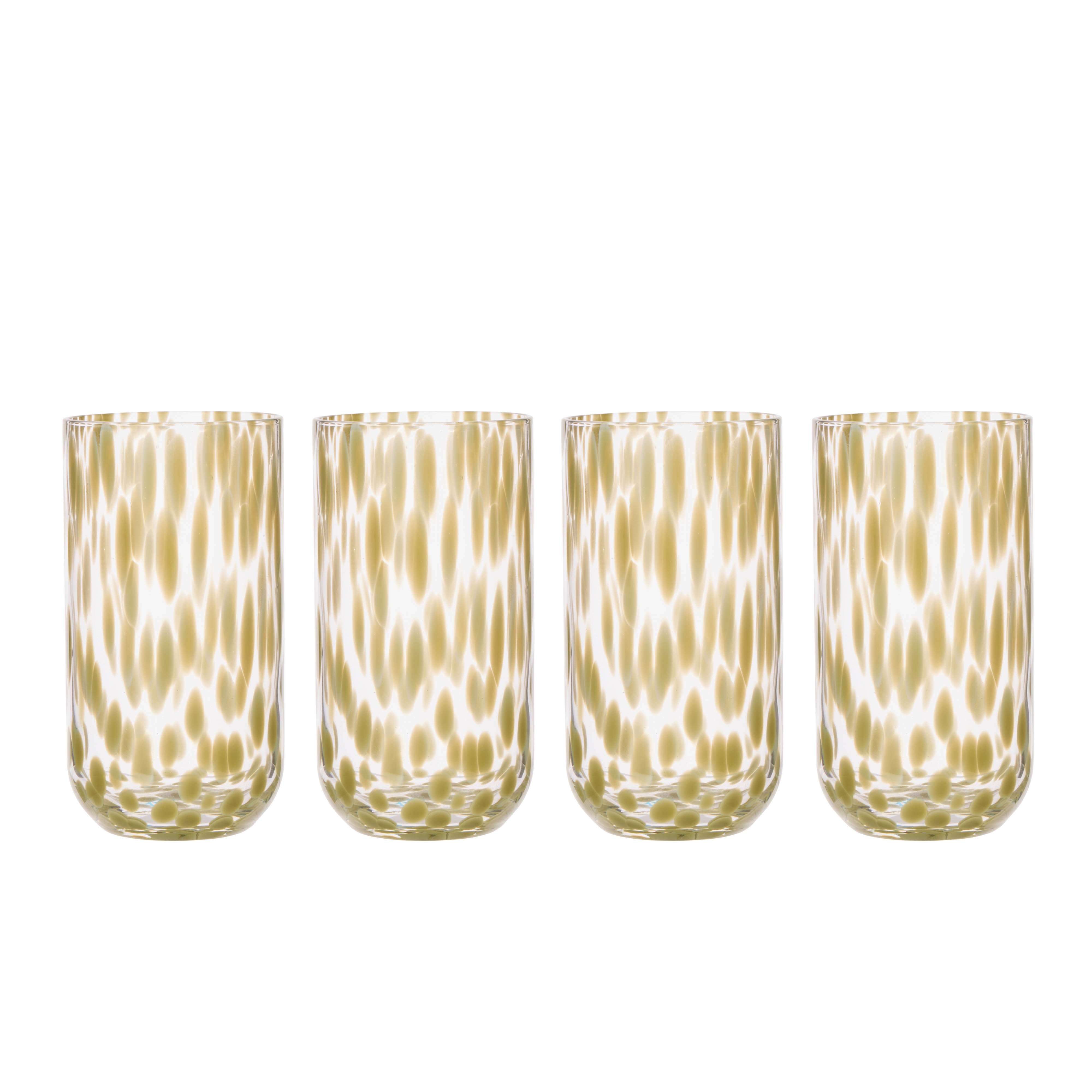 Davis & Waddell Calani Tumbler 4 Piece Set 7.5x7.5x14cm Green