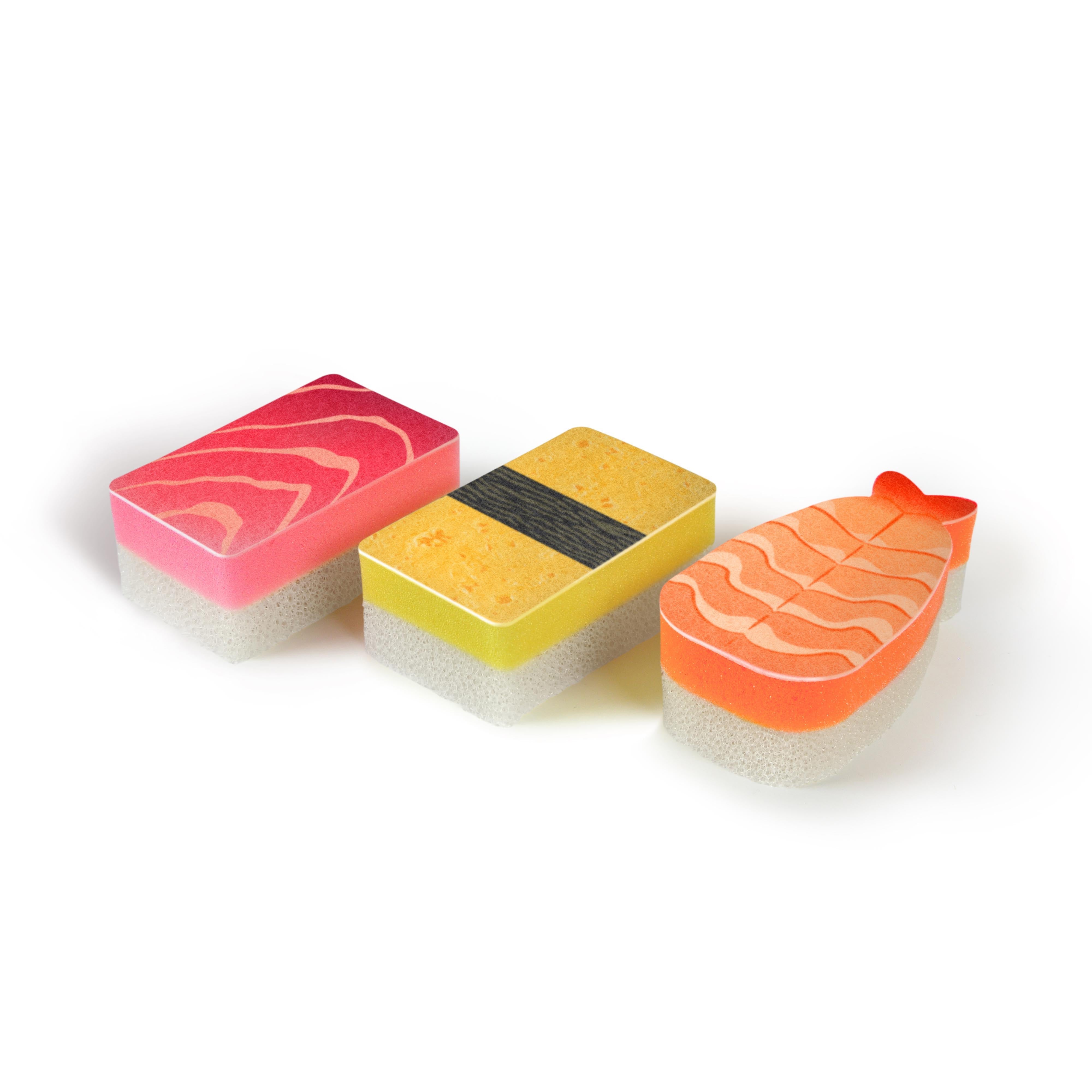 Fred Washabi Sponges 3 Piece Set Multi-Coloured