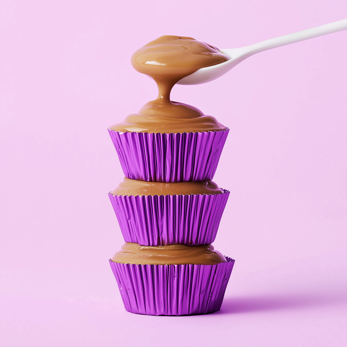 Papyrus Standard Foil Baking Cups Base Purple 50mm 50 Pack