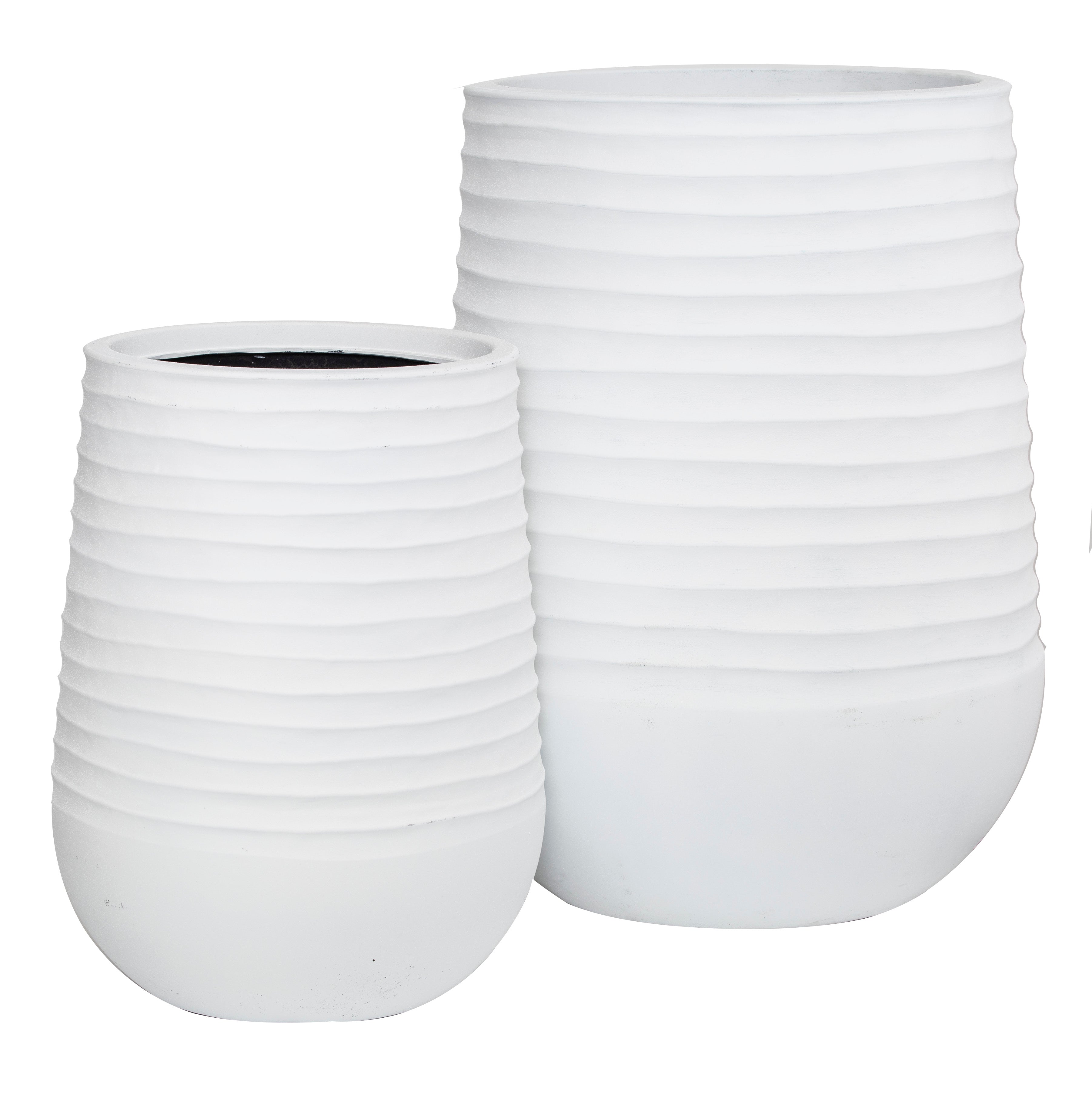 Rogue Ryker Tall Stonelite Planter 2pcs Set White