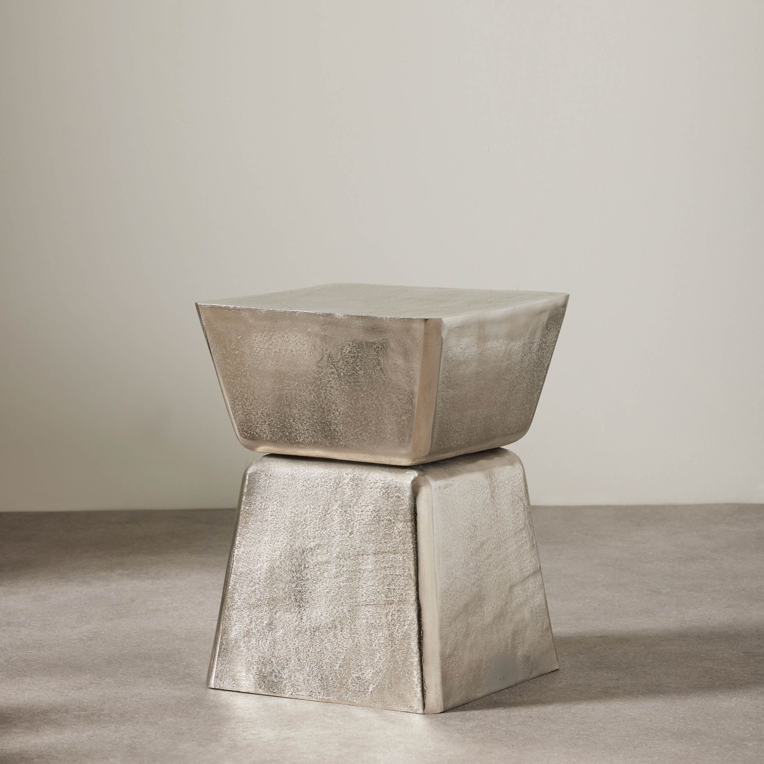 Grand Designs Zalen Side Table Raw Nickel