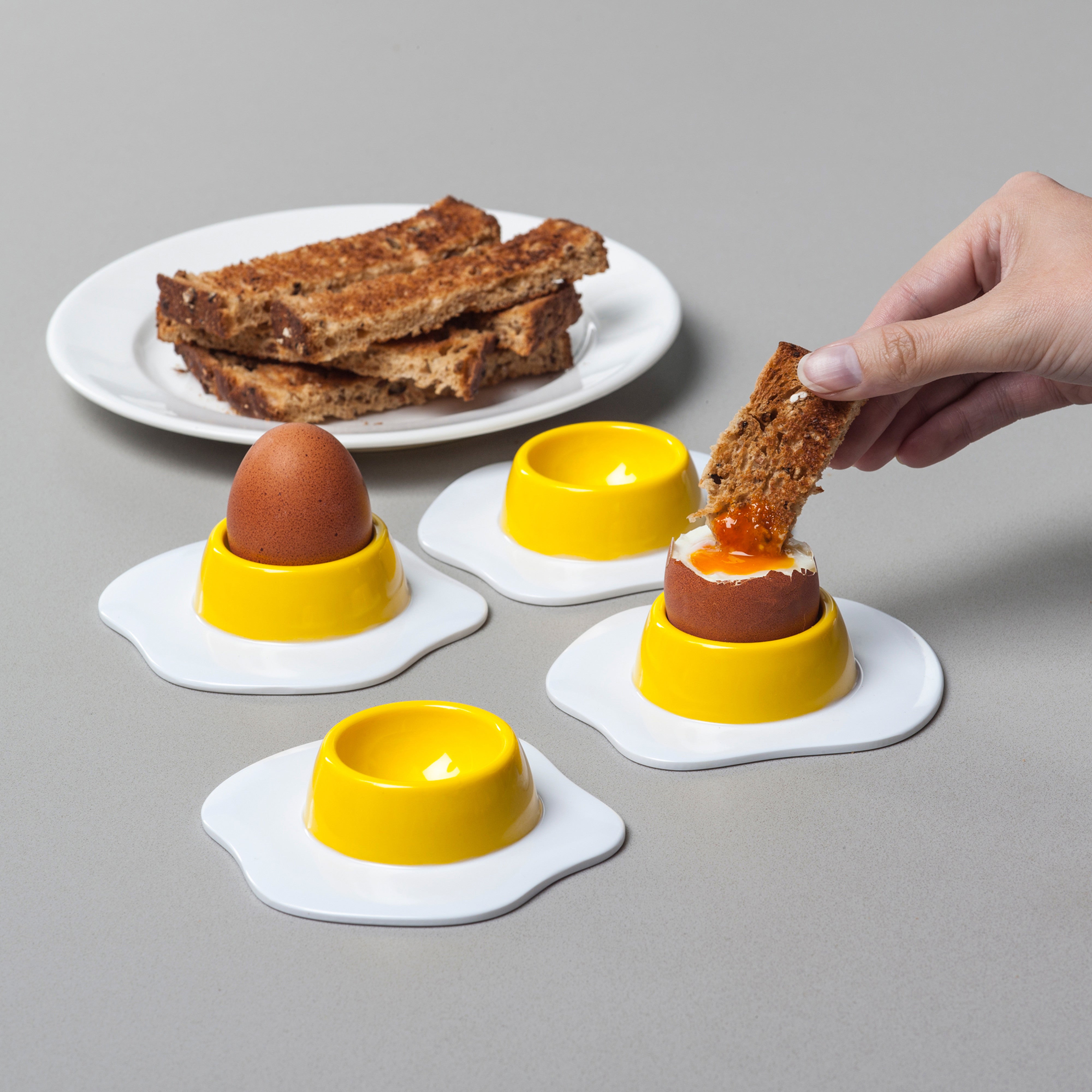 Zeal Eggtastic Egg Cups White & Yellow