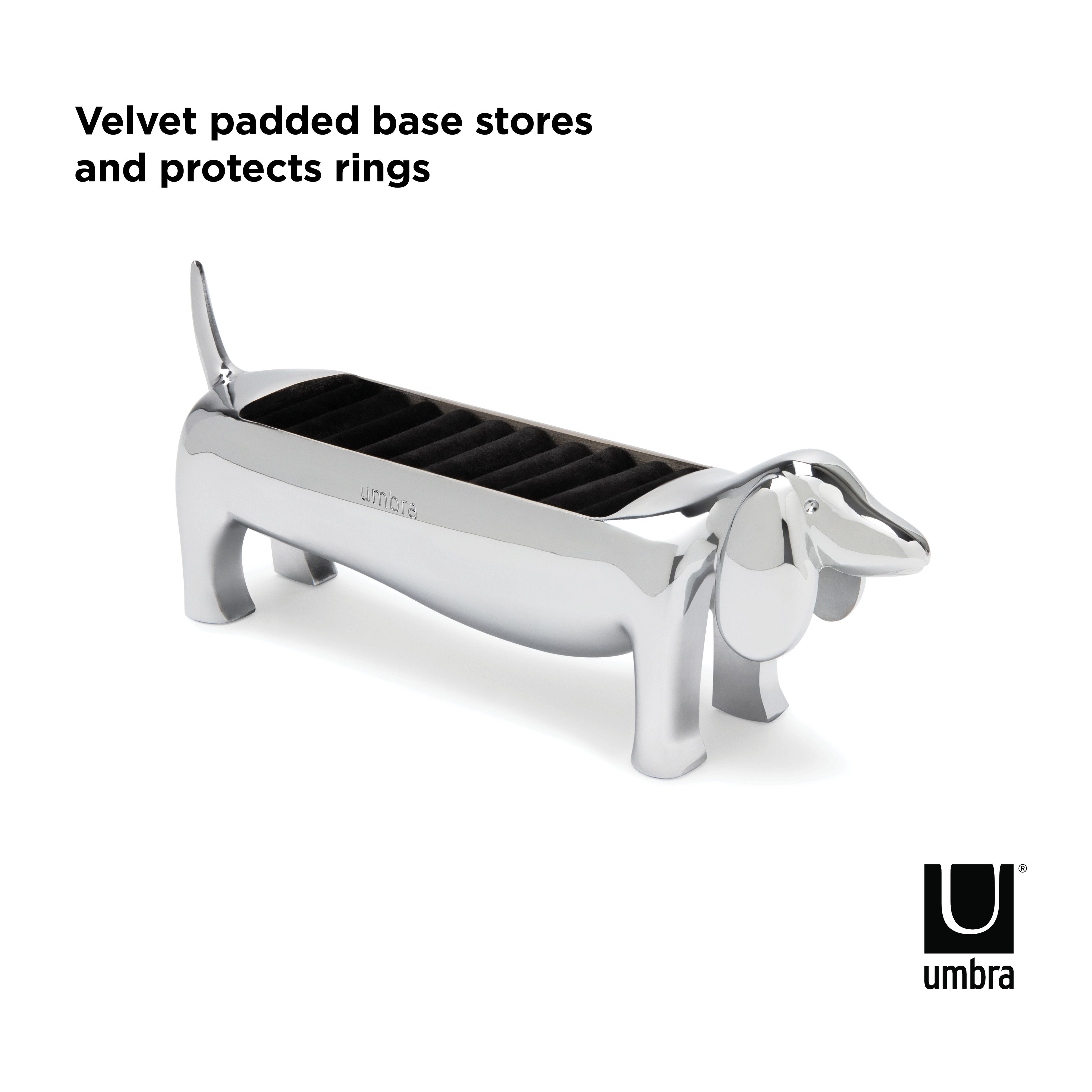 Umbra Dachsie Ring Holder Chrome