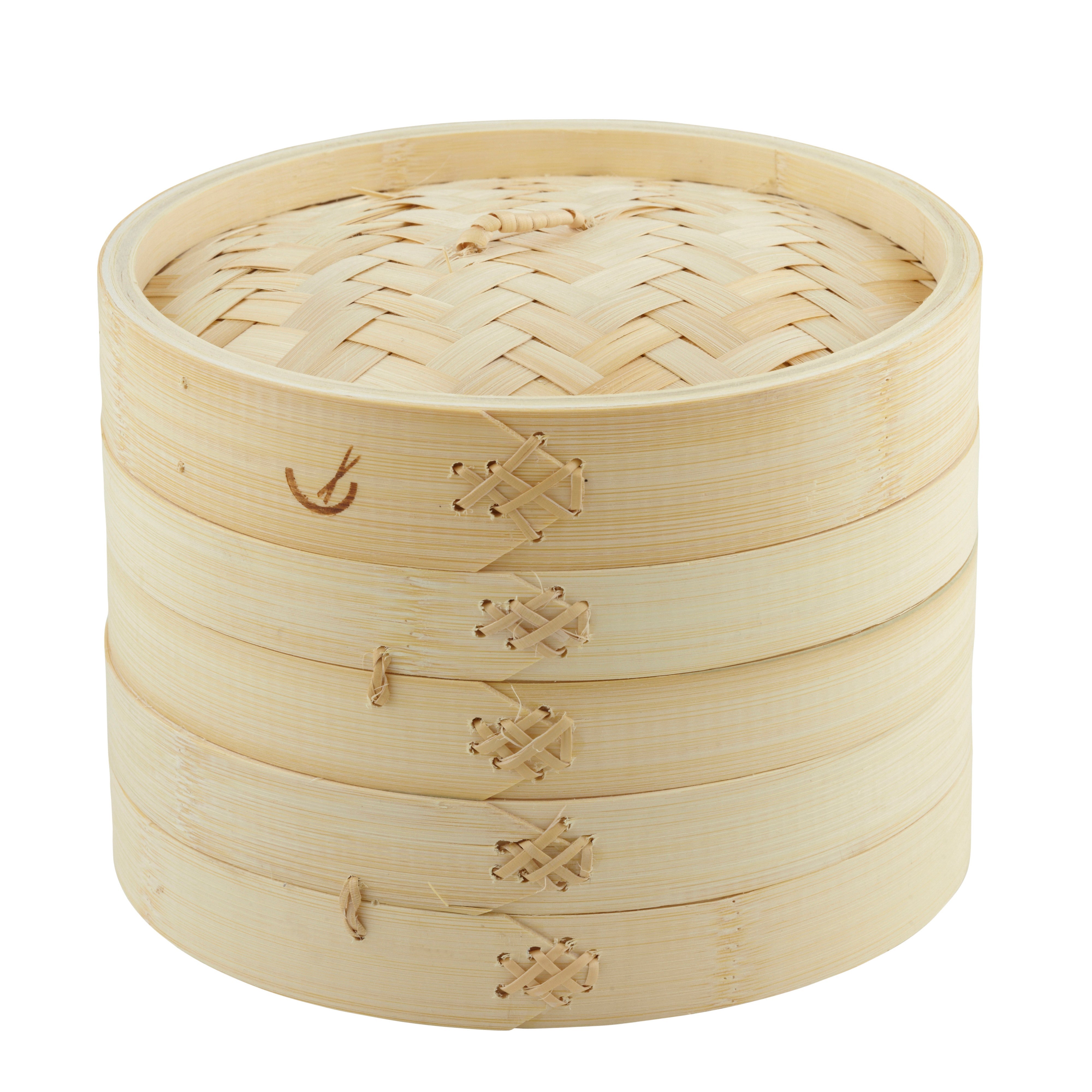 Davis & Waddell 2 Tier Bamboo Steamer 20cm Natural