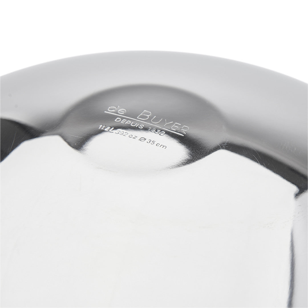 de Buyer Stainless Steel Hemispherical Bowl 35cm