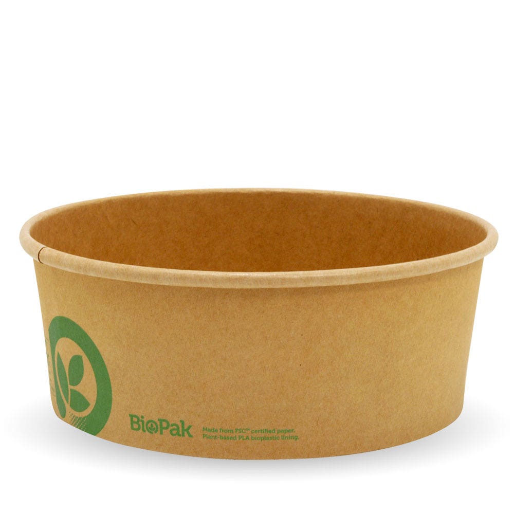 BioPak 1,300ml Extra Large Kraft BioBowl
