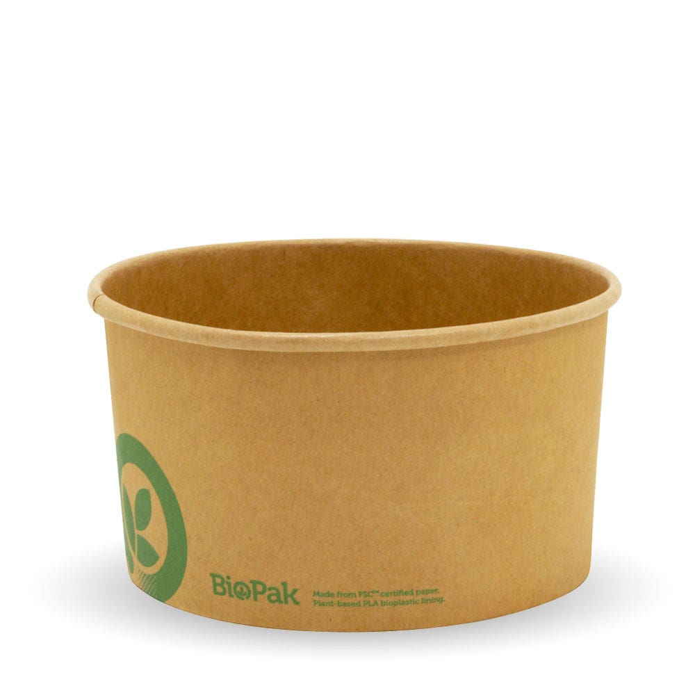BioPak 1,000ml Large Kraft BioBowl