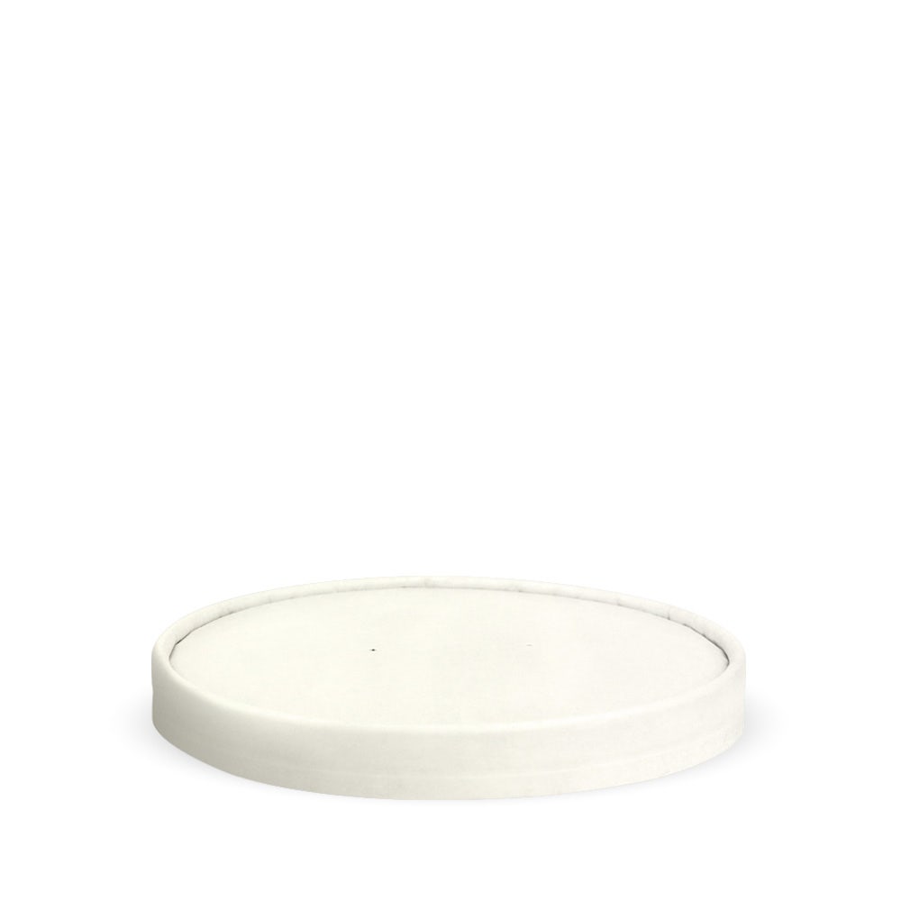 BioPak 500-1,000ml Paper White BioBowl Lid