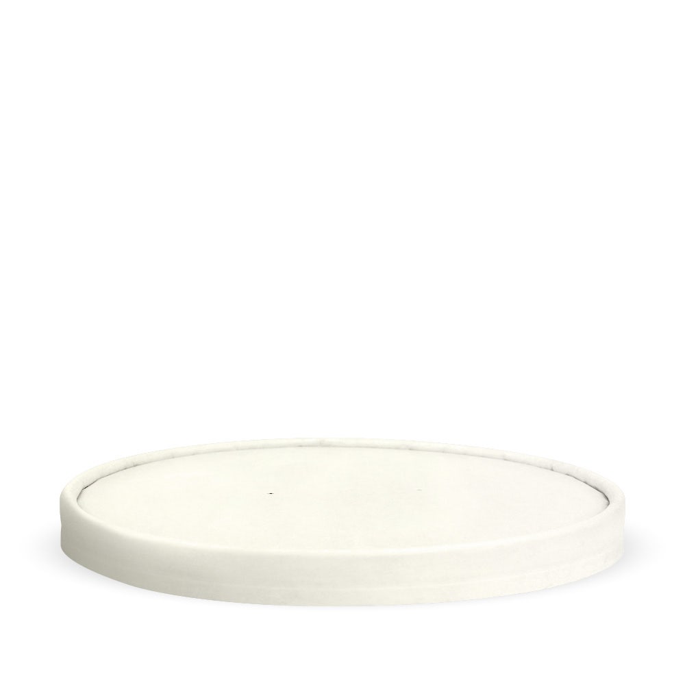 BioPak 1,300ml Paper White BioBowl Lid (Carton of 200)