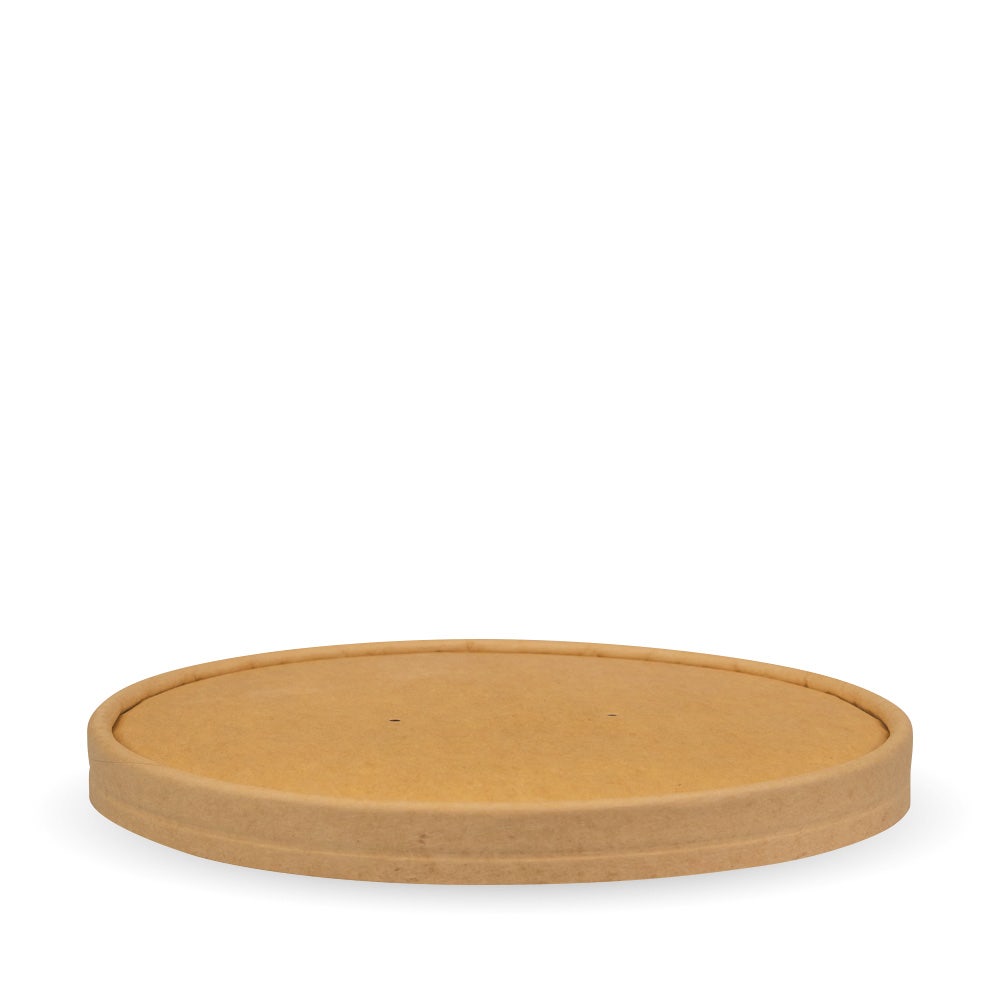 BioPak 1,300ml Paper Kraft BioBowl Lid (Carton of 200)