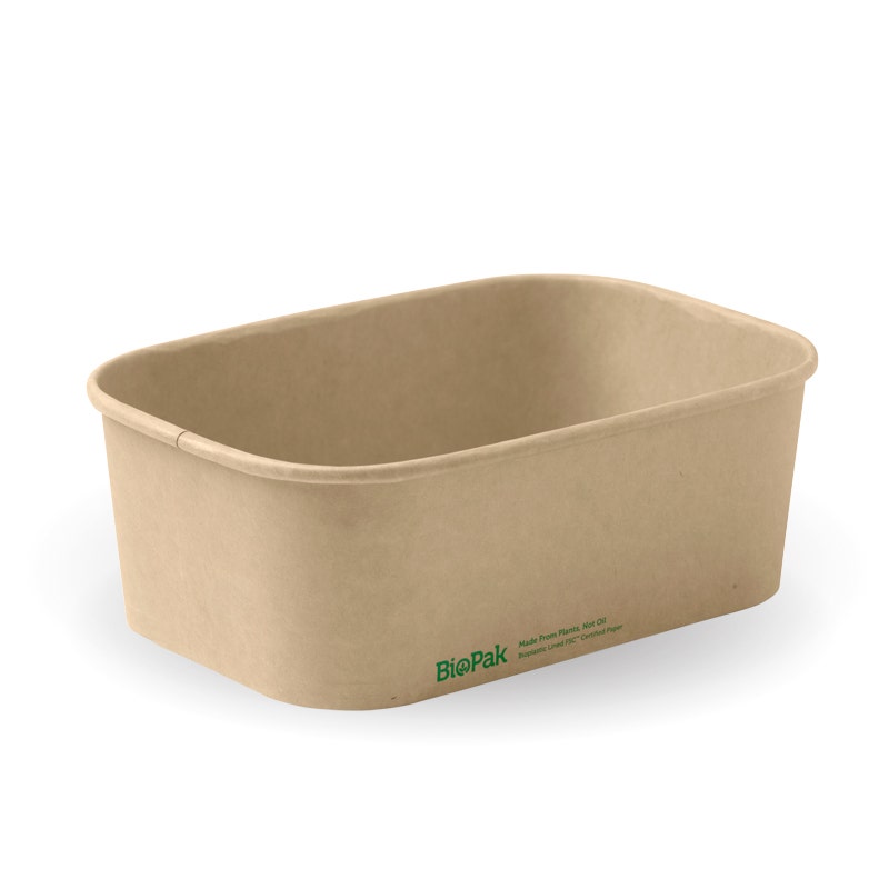 BioPak 750ml Kraft BioBoard Takeaway Base