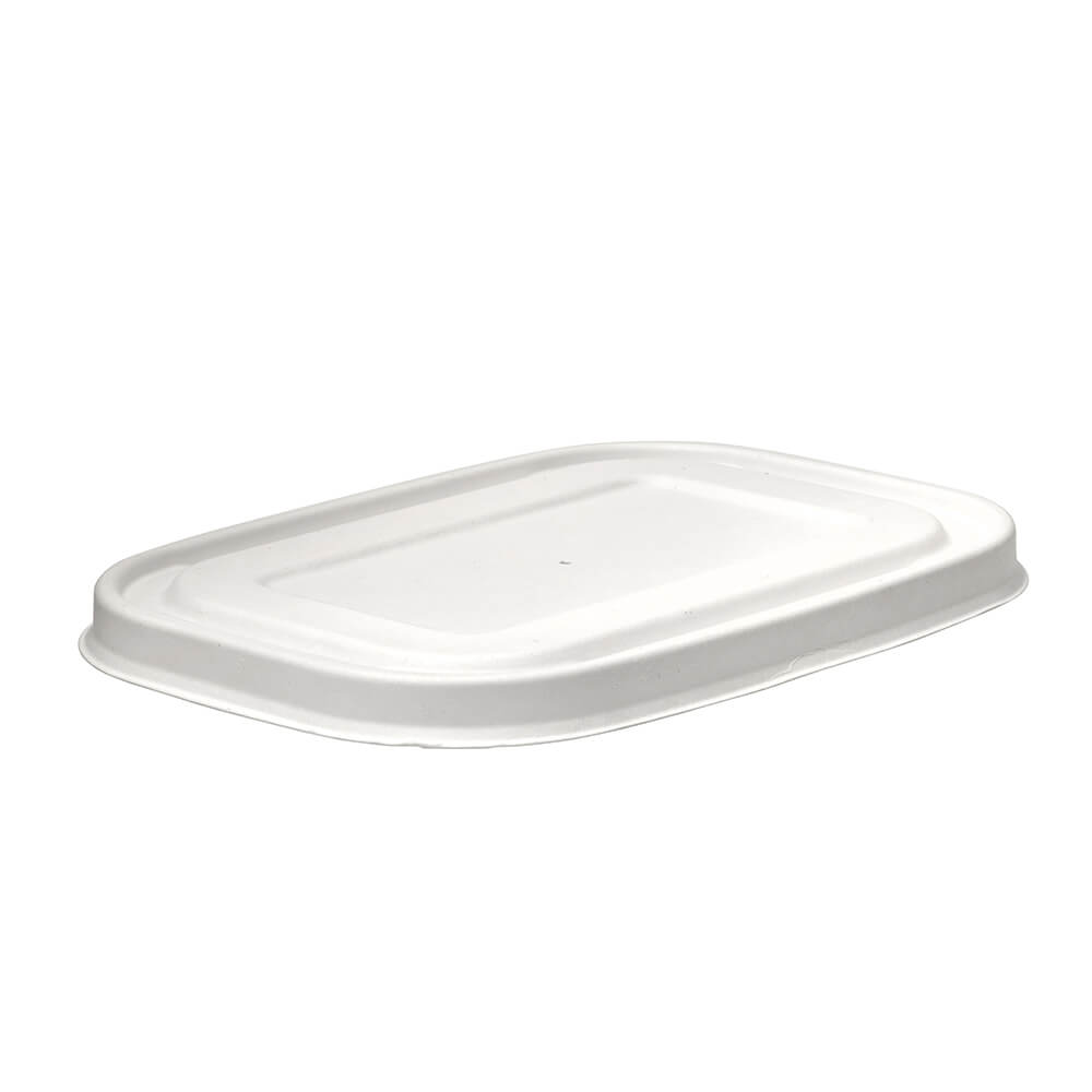 BioPak 500-1,000ml White Plant Fibre Takeaway Lid