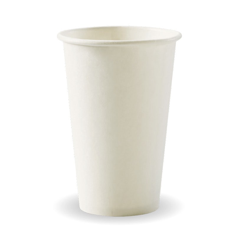 BioPak 350ml / 12oz (80mm) White Single Wall BioCup
