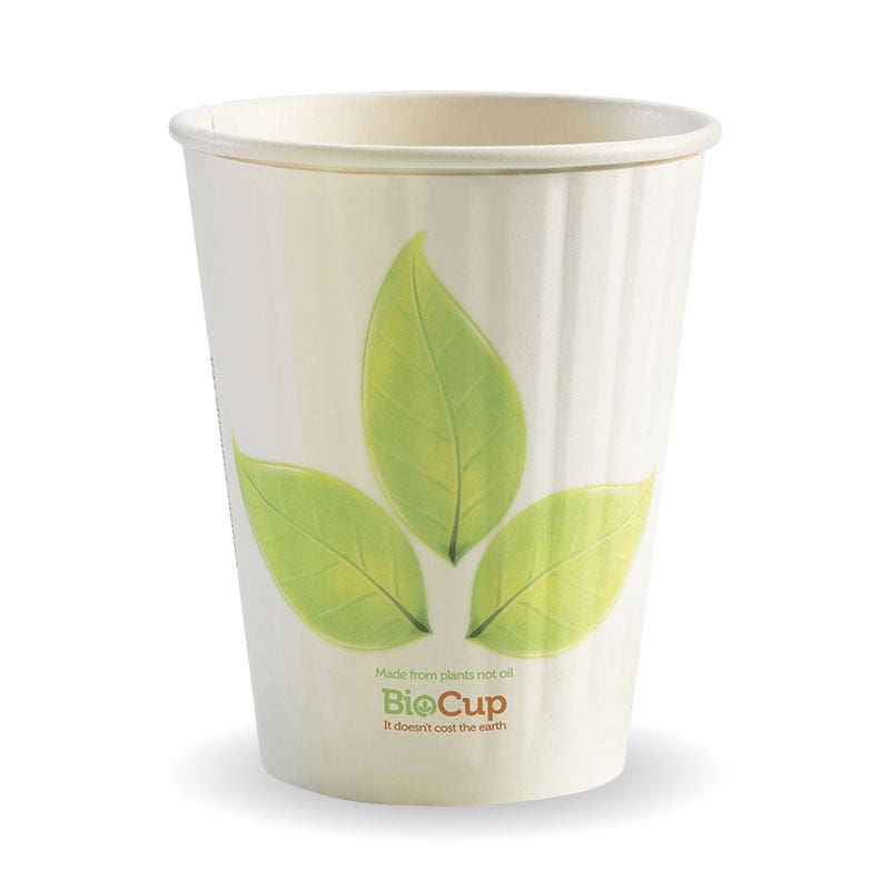 BioPak 390ml / 12oz (90mm) Leaf Double Wall BioCup