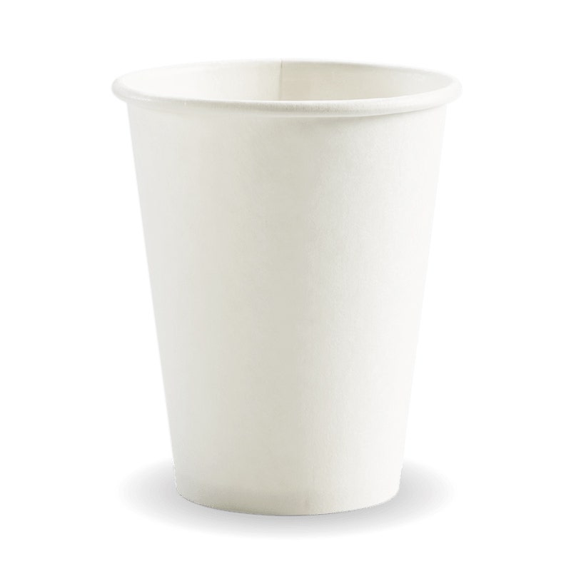 BioPak 390ml / 12oz (90mm) White PHA Single Wall BioCup
