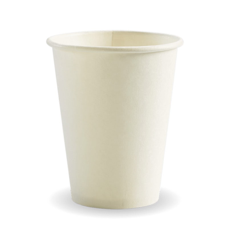 BioPak 390ml / 12oz (90mm) White Single Wall BioCup