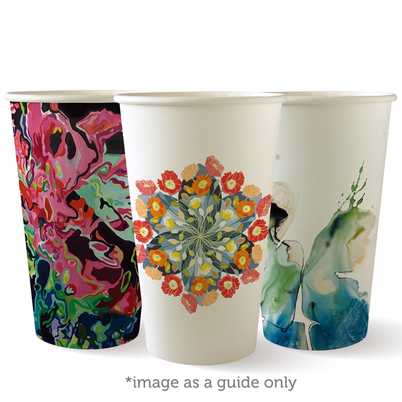 BioPak 510ml / 16oz (90mm) Art Series Single Wall BioCup
