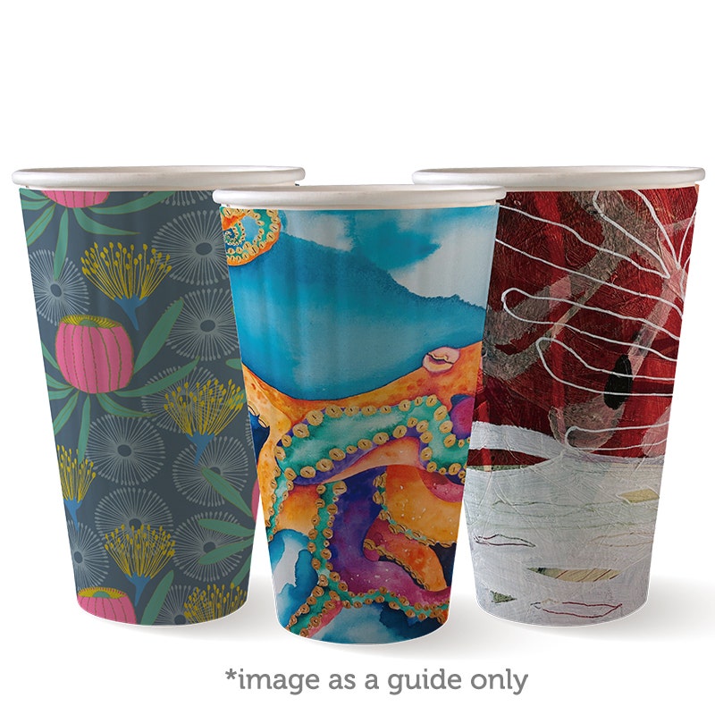 BioPak 460ml / 16oz (90mm) Art Series Double Wall BioCup