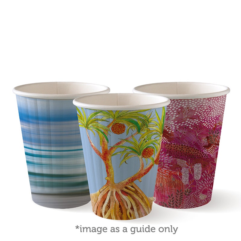 BioPak 255ml / 8oz (80mm) Art Series Double Wall BioCup