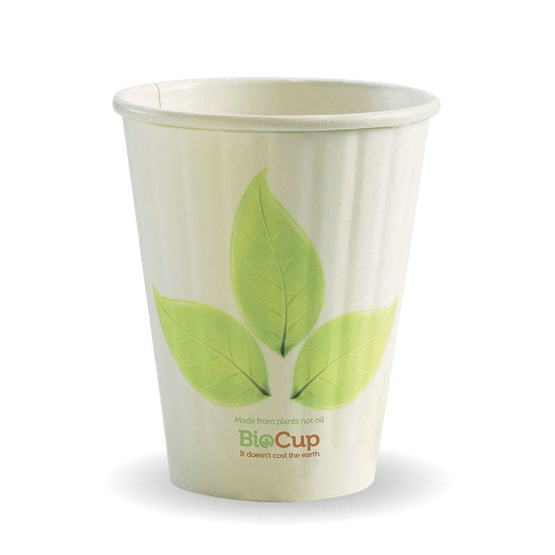 BioPak 255ml / 8oz (80mm) Leaf Double Wall BioCup