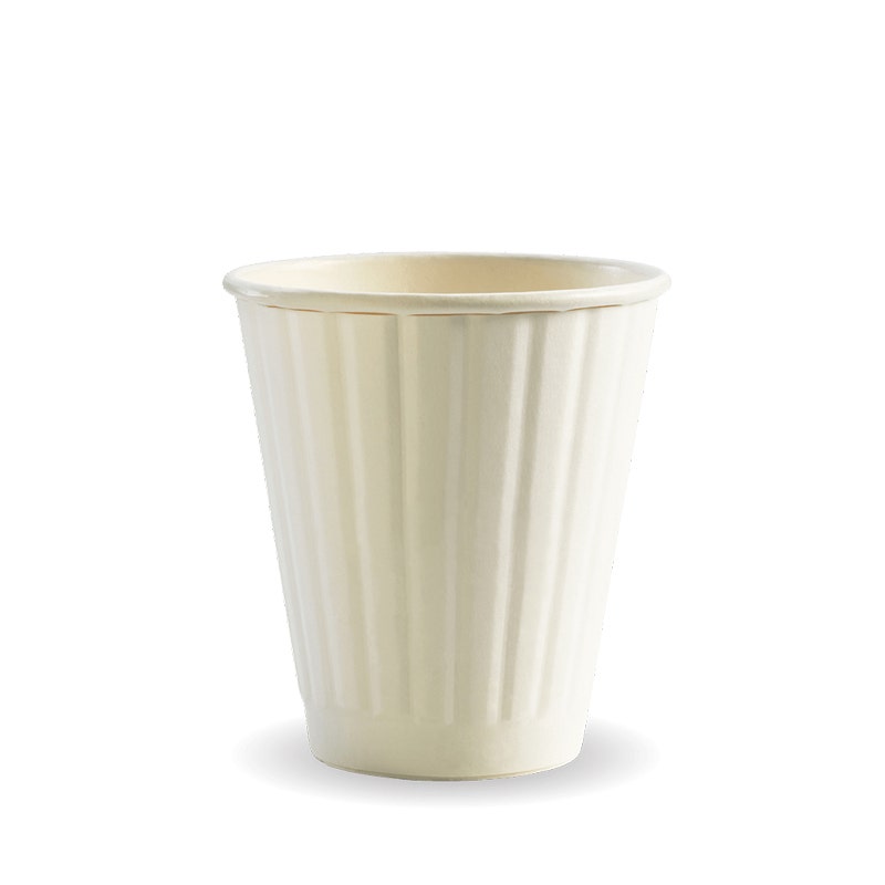 BioPak 295ml / 8oz (90mm) White Double Wall BioCup