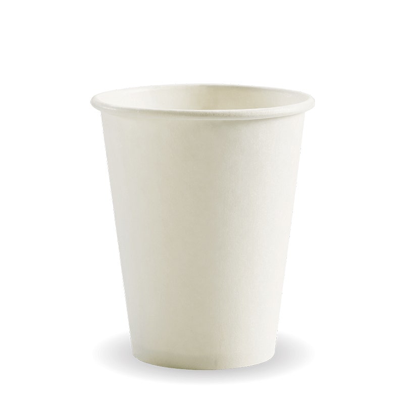 BioPak 280ml / 8oz (80mm) White Single Wall BioCup