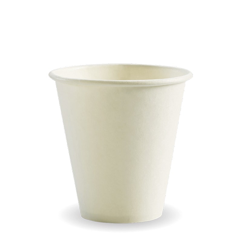BioPak 280ml / 8oz (90mm) White Single Wall BioCup