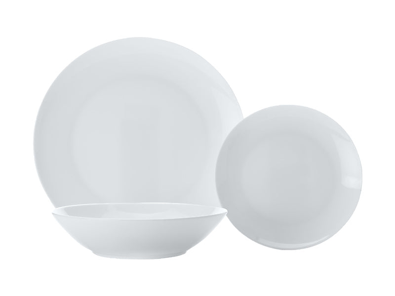 Maxwell & Williams Cashmere Resort Coupe Dinner Set White 18 Piece