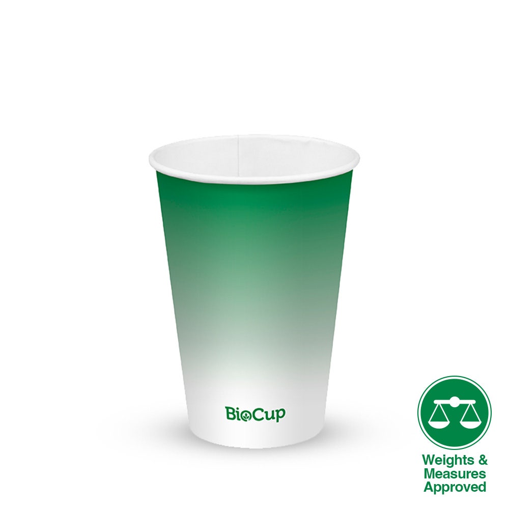 BioPak 420ml / 14oz (90mm) Green Cold Paper BioCup