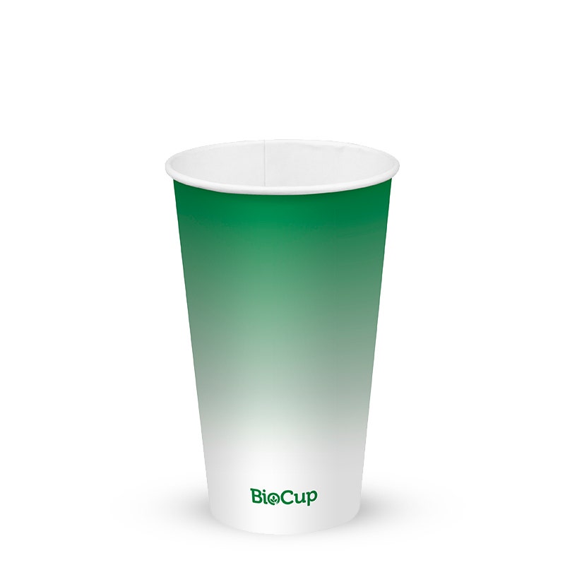 BioPak 500ml / 16oz (90mm) Green Cold Paper BioCup