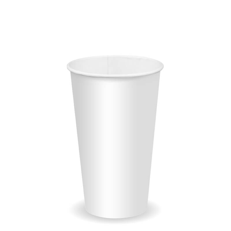BioPak 500ml / 16oz (90mm) White Cold Paper BioCup