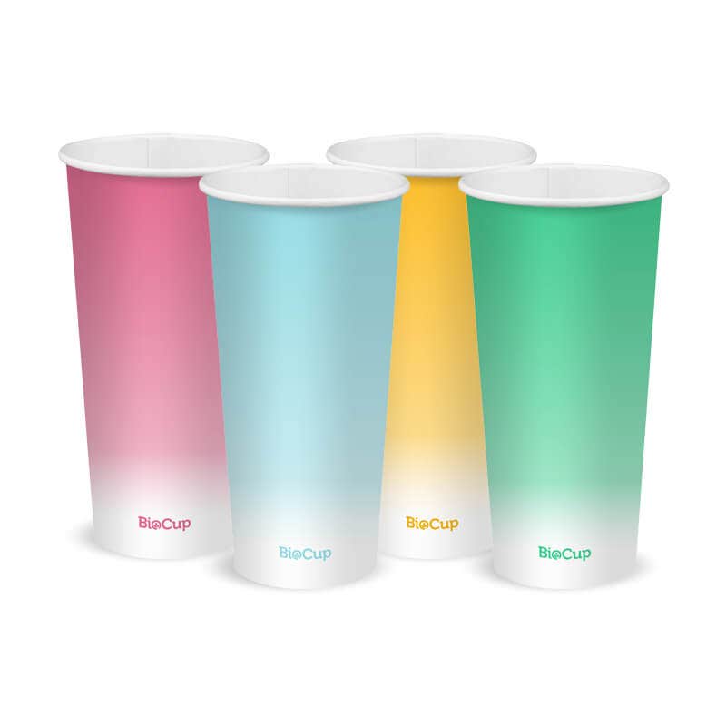 BioPak 650ml / 22oz (90mm) Coloured Cold Paper BioCup