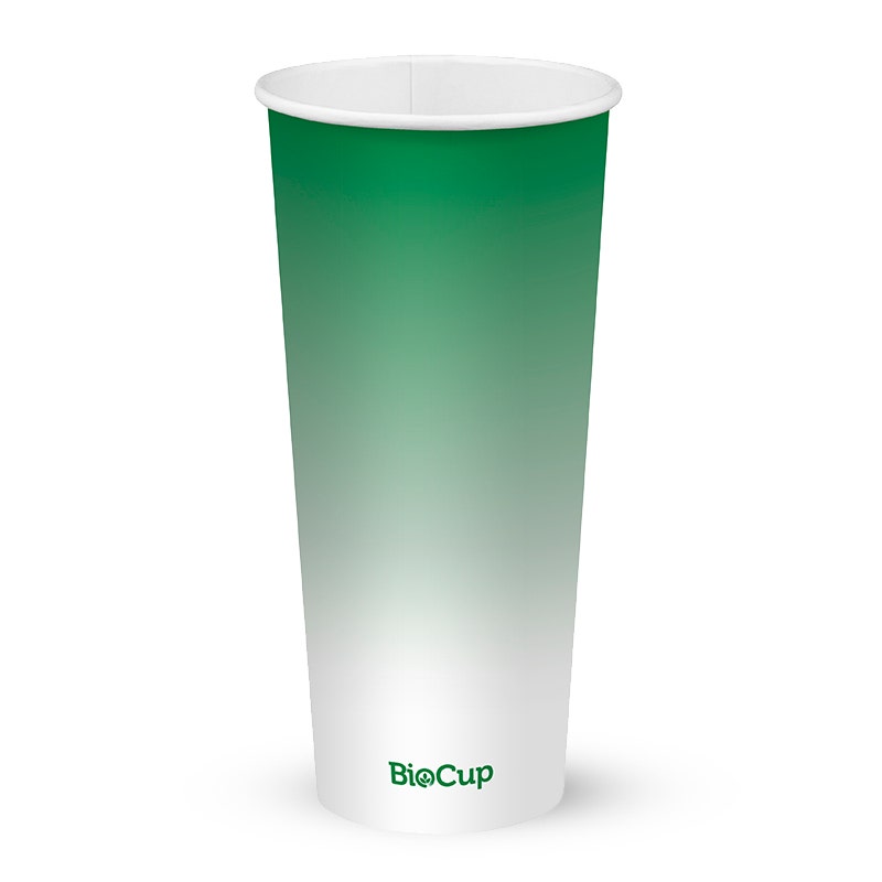 BioPak 700ml / 24oz (90mm) Green Cold Paper BioCup