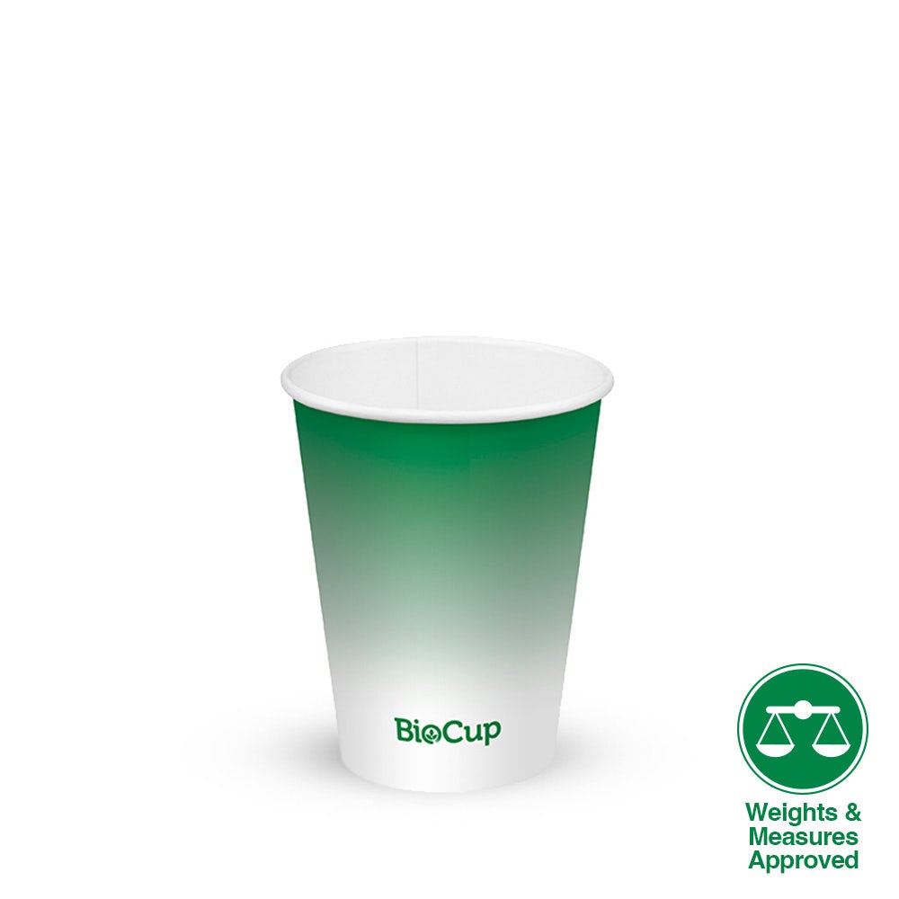 BioPak 280ml / 8oz (80mm) Green Cold Paper BioCup