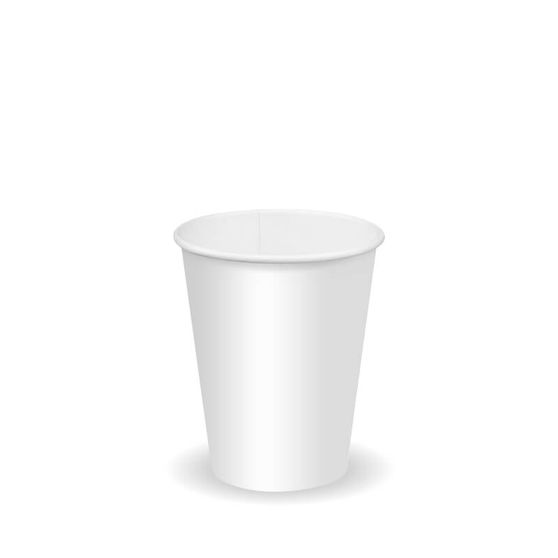 BioPak 280ml / 8oz (80mm) White Cold Paper BioCup