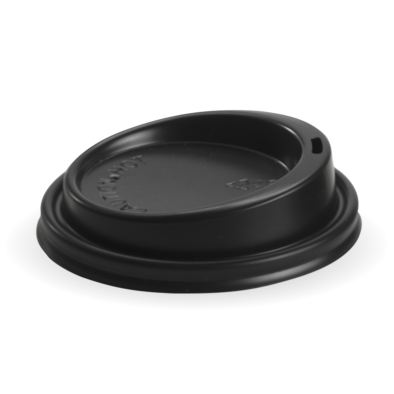BioPak 90mm Large Black PS BioCup Lid