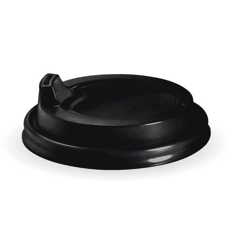 BioPak 90mm Large Black PS Sipper BioCup Lid