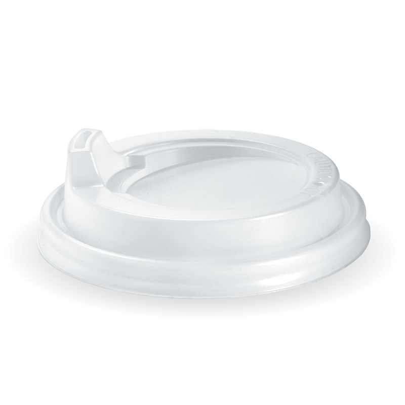 BioPak 90mm Large White PS Sipper BioCup Lid