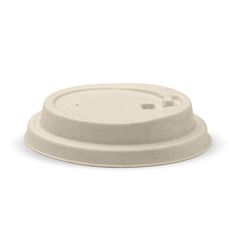 BioPak 90mm Large Natural Reclosable Plant Fibre BioCup Lid