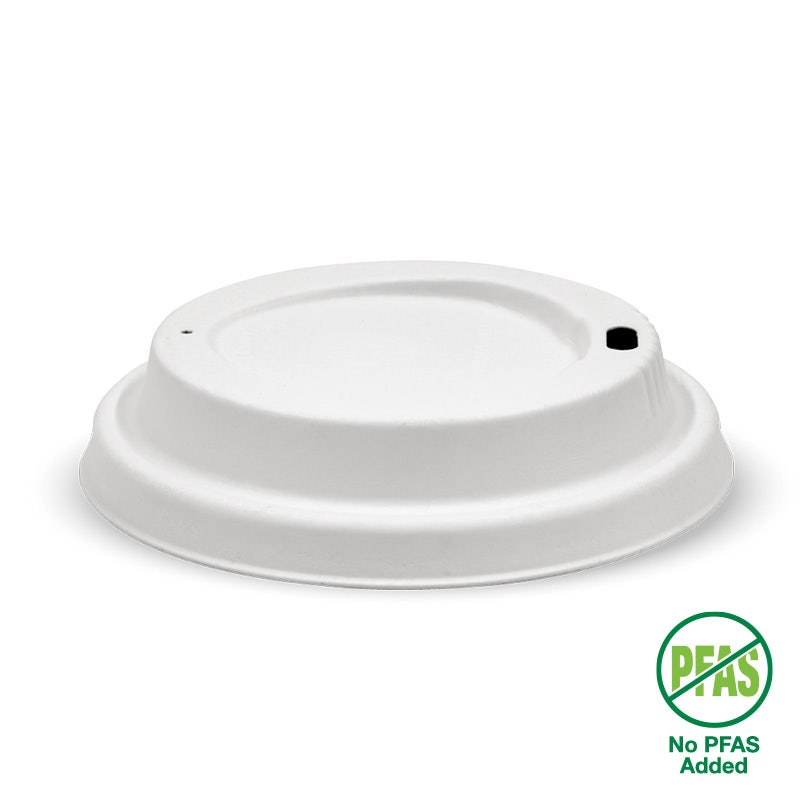 BioPak 90mm Large White Plant Fibre BioCup Lid