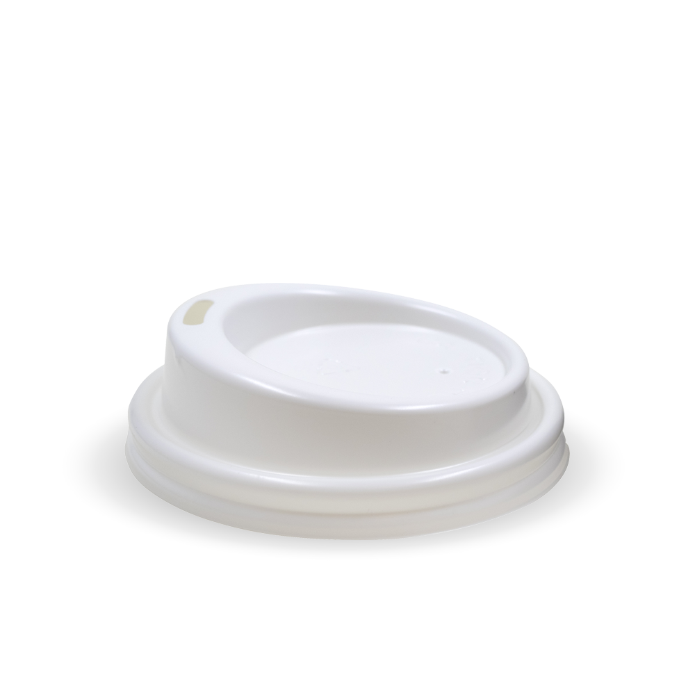BioPak 63mm / 4oz White PS Sipper BioCup Lid