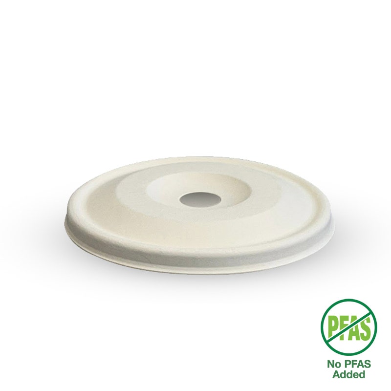 BioPak 80mm Plant Fibre Flat Cold Paper BioCup Lid