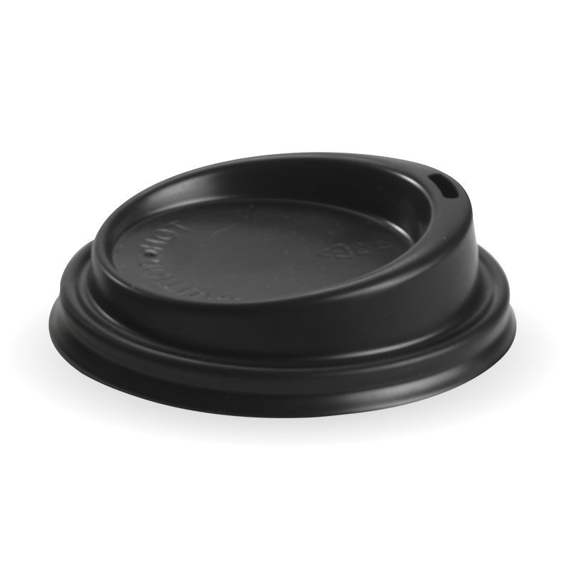 BioPak 80mm Small Black PS BioCup Lid