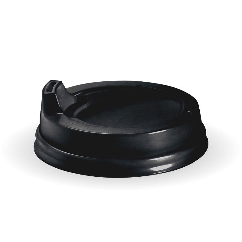 BioPak 80mm Small Black PS Sipper BioCup Lid