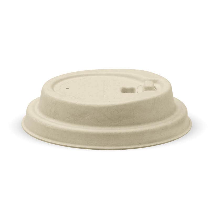 BioPak 80mm Small Natural Reclosable Plant Fibre BioCup Lid