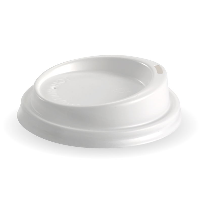 BioPak 80mm Small White PS BioCup Lid