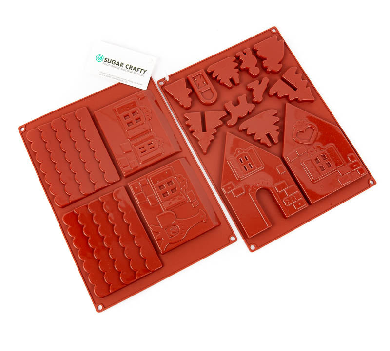Sugar Crafty Small Gingerbread House Silicone Mould 2 Piece